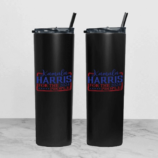 Kamala Harris For the People Democratic Campaign Tumbler With Lid And Straw