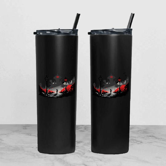 Ghost town Tumbler With Lid And Straw