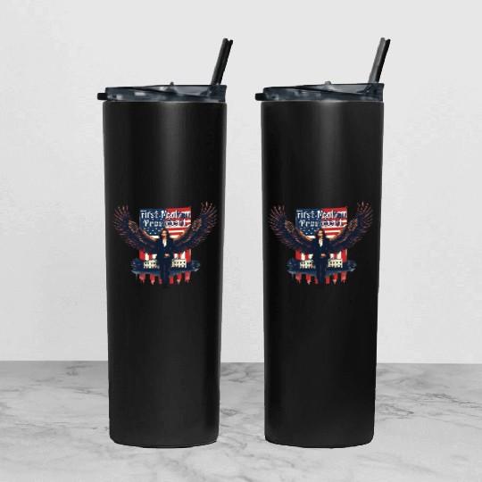 FIRST MADAM PRESIDENT, KAMALA HARRIS Tumbler With Lid And Straw