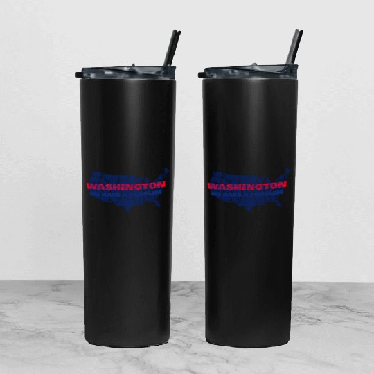 Washington We Have A Problem Tumbler With Lid And Straw