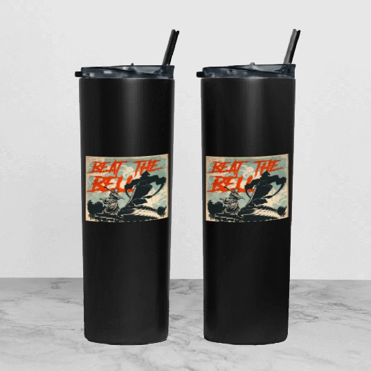 Queen of Liberty use baseball bat to beat the bell Tumbler With Lid And Straw