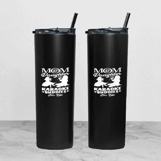 Mom And Daughter Karaoke Friends Forever Tumbler With Lid And Straw