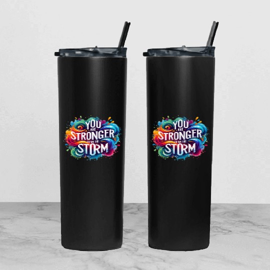 Wellness Collection - Stronger Than the Storm Tumbler With Lid And Straw