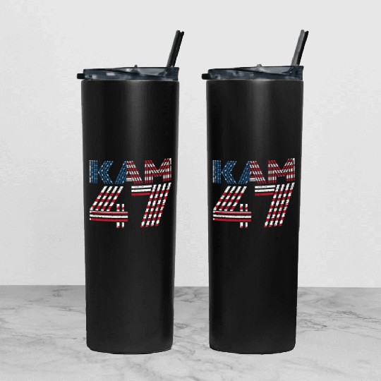 Kam 47 Kamala Harris President USA America 2024 Tumbler With Lid And Straw