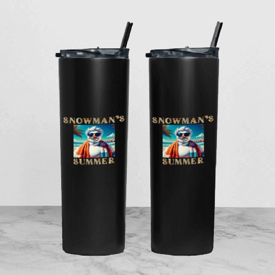 Chillin' Snowman: A Summer Surprise Tumbler With Lid And Straw