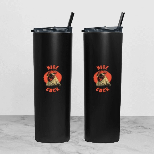 Nice Cock Bro Tumbler With Lid And Straw