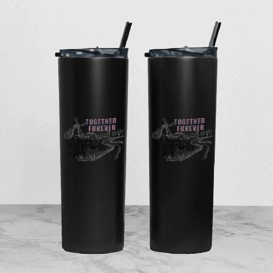 Together forever - till death do us part Tumbler With Lid And Straw
