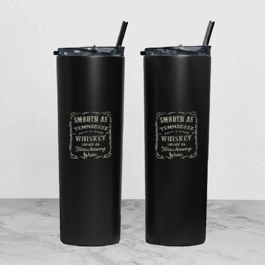 Smooth as Tennessee Whiskey Funny Humour Vacation Tumbler With Lid And Straw