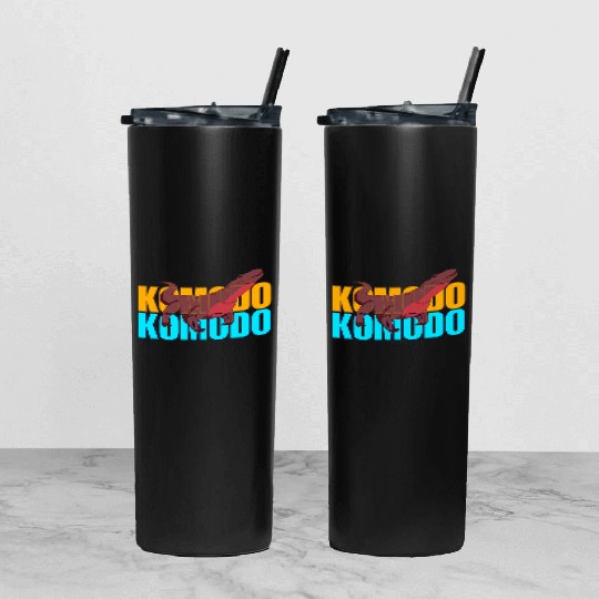 Fierce Komodo Dragon Tumbler With Lid And Straw