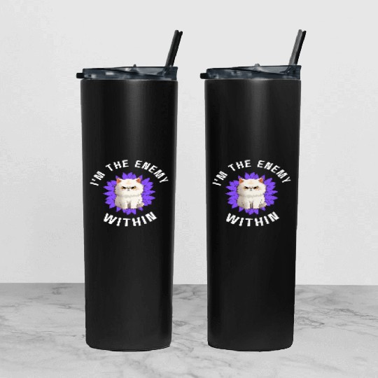 Fun fact i'm the enemy within kamala Harris 2024 Tumbler With Lid And Straw