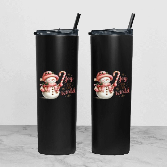 Joy To The World Tumbler With Lid And Straw