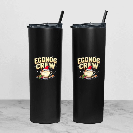 EGGNOG CREW Tumbler With Lid And Straw