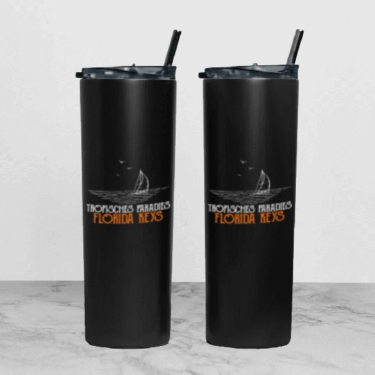 West Keys TROPICAL PARADISE FLORIDA KEYS Tumbler With Lid And Straw