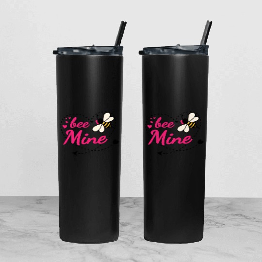 Bee Mine Valentine Tumbler With Lid And Straw