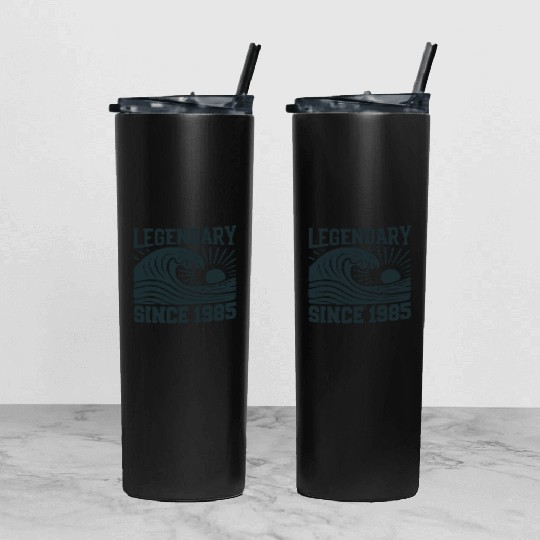 Legendary Since 1985 Birthday Vibes Tumbler With Lid And Straw