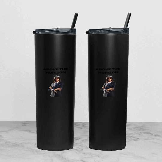 Above The Horizon - Tumbler With Lid And Straw for Pilots
