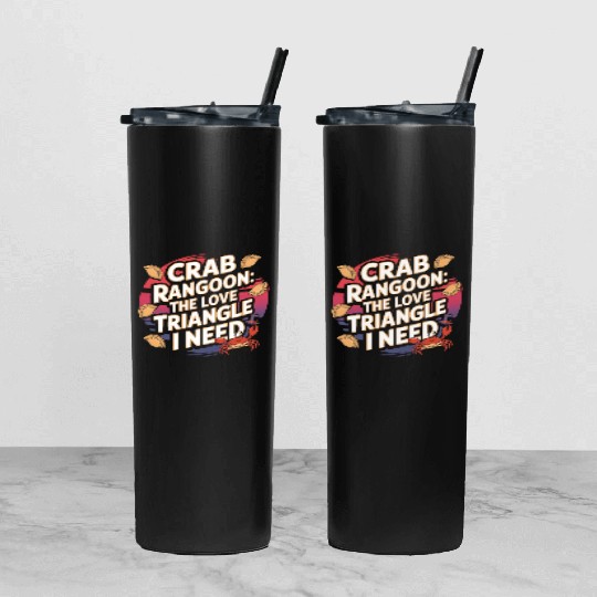 Crab Rangoon Lover American Chinese Sea Food Tumbler With Lid And Straw
