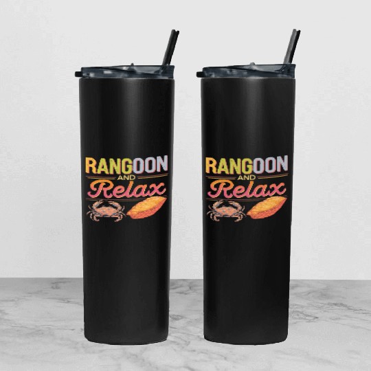 Crab Rangoon Lover American Chinese Sea Food Tumbler With Lid And Straw