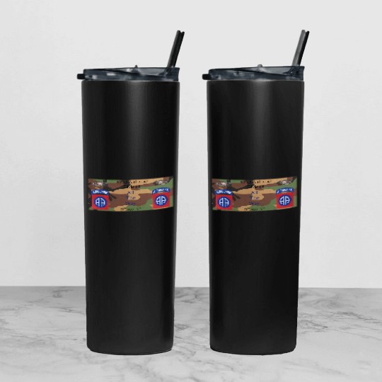 This 82nd Airborne All the Way gift for veterans Tumbler With Lid And Straw