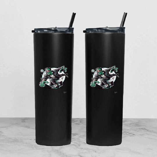 The Green One-Eyed Cyclops Monster Tumbler With Lid And Straw