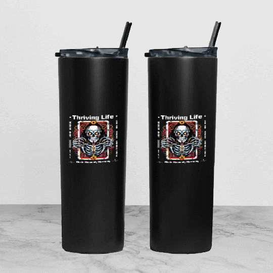 Thriving Life Tumbler With Lid And Straw