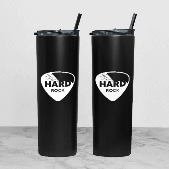 Hard Rock Guitar Pick Tumbler With Lid And Straw