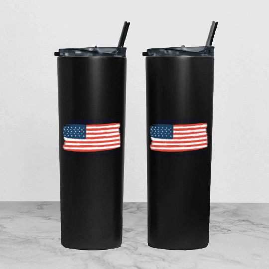 US flag.Presidents Day Tumbler With Lid And Straw