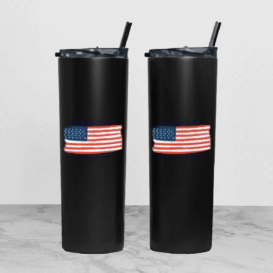 US flag.Presidents Day Tumbler With Lid And Straw