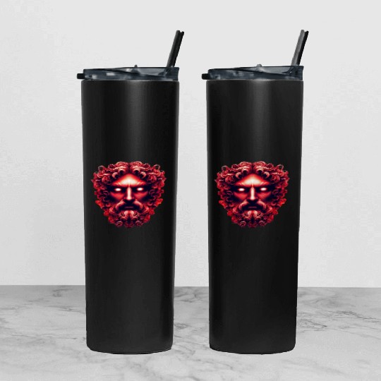 Face of Hades MythosView Tumbler With Lid And Straw