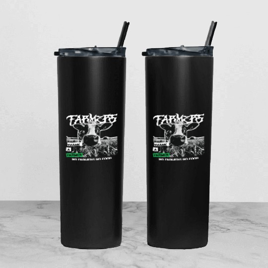 Thank a farmer DESIGN Tumbler With Lid And Straw