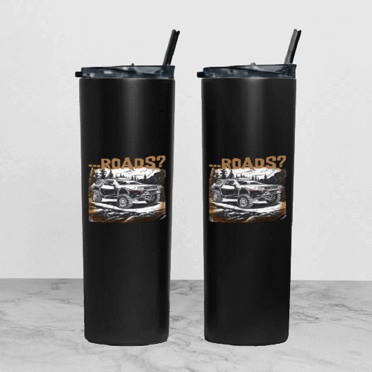 Off-road Delorean Tumbler With Lid And Straw