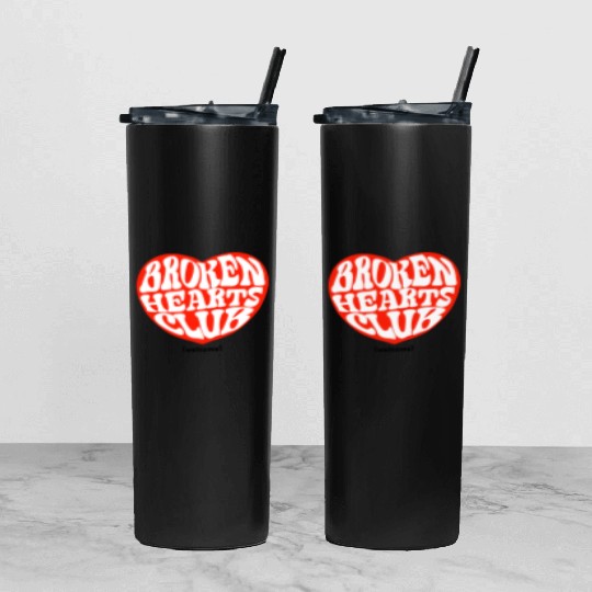 Broken Hearts Club Tumbler With Lid And Straw