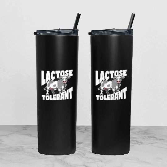 Lactose Tolerant – Built Different Tumbler With Lid And Straw