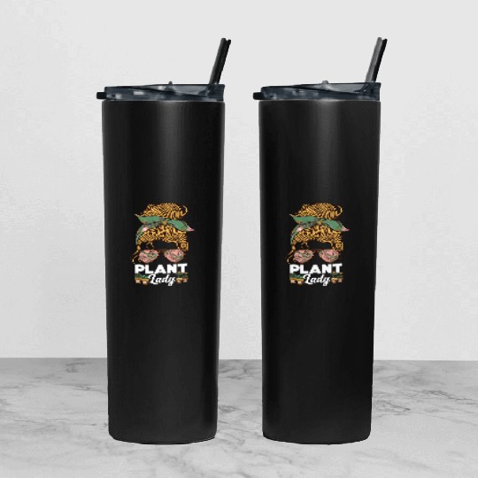 Plant Lover Gardening Plant Lady Tumbler With Lid And Straw