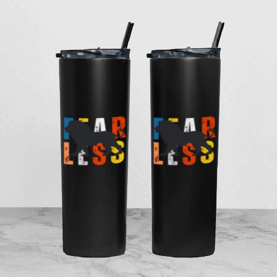 Fearless Lion Head Tumbler With Lid And Straw– Power, Pride & Strength