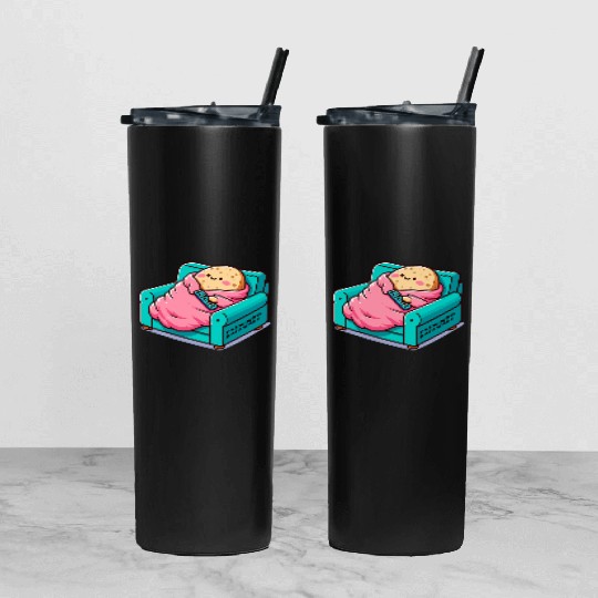 no thoughts just snacks Tumbler With Lid And Straw