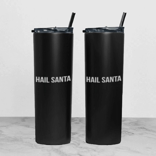 Hail Santa Tumbler With Lid And Straw
