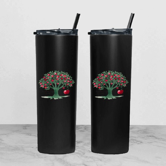 From the apple tree all beginnings Tumbler With Lid And Straw
