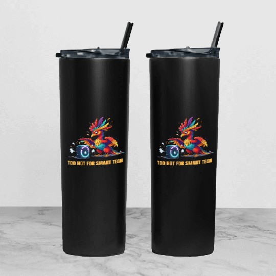 Burnt Out Commands Tumbler With Lid And Straw