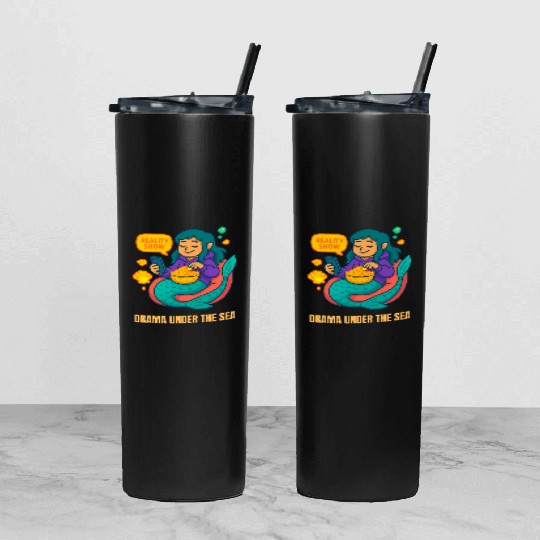 Drama Under the Sea Tumbler With Lid And Straw