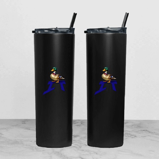 Mallard Duck on the word IT Tumbler With Lid And Straw