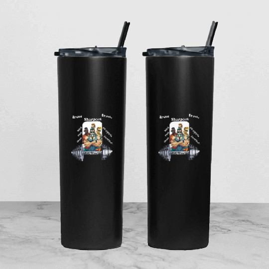 The Iron Sharpens Iron Scripture Tumbler With Lid And Straw