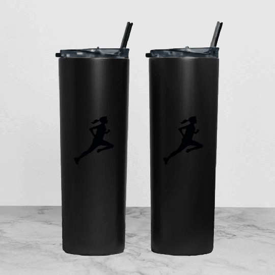 Sprinter Silhouette Tumbler With Lid And Straw
