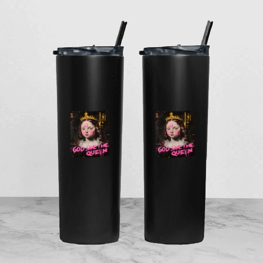 God Save the Queen Tumbler With Lid And Straw