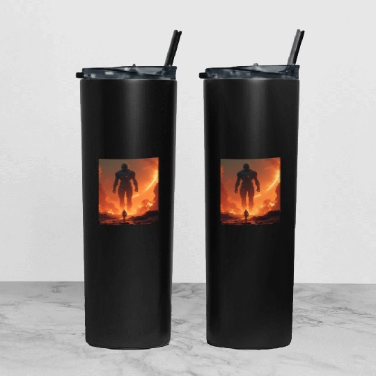 Giant Alien Overwatch Scene Tumbler With Lid And Straw