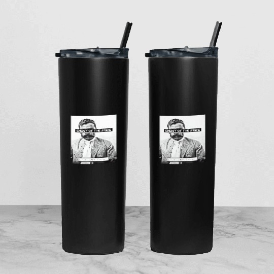 Emiliano Zapata (EOTS) (B&W) Tumbler With Lid And Straw