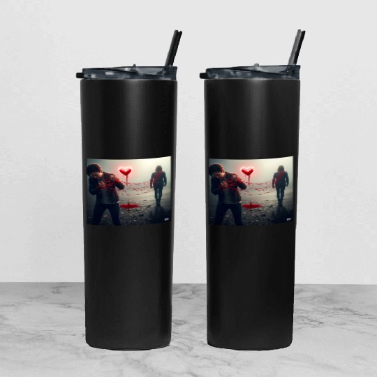 The Bleeding Heart Tumbler With Lid And Straw