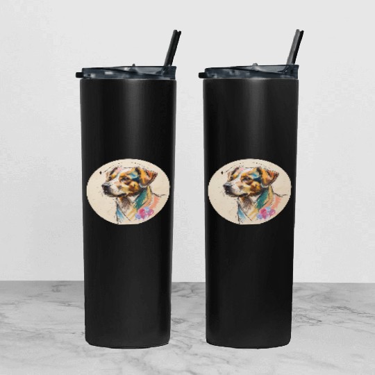 Dog Balloon Tumbler With Lid And Straw