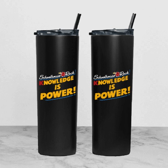 Schoolhouse Rock Knowledge is Power Back to School Tumbler With Lid And Straw