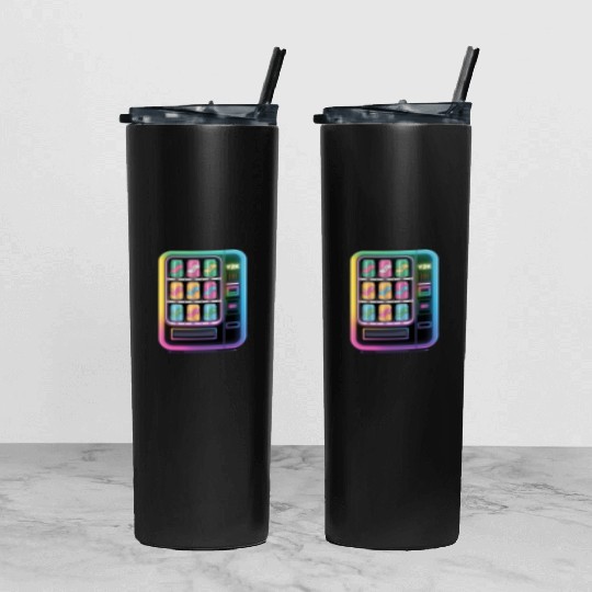 Y2K Cyber Vending Machine with Iridescent Drinks Tumbler With Lid And Straw